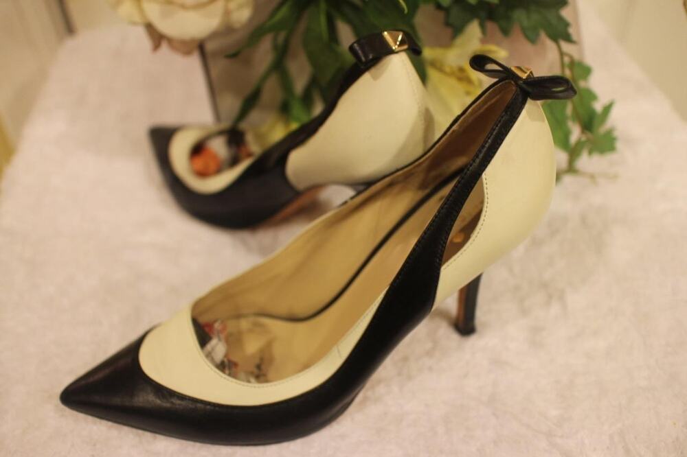 KATE SPADE NEW YORK black white pump size 8.5B (TAC3000